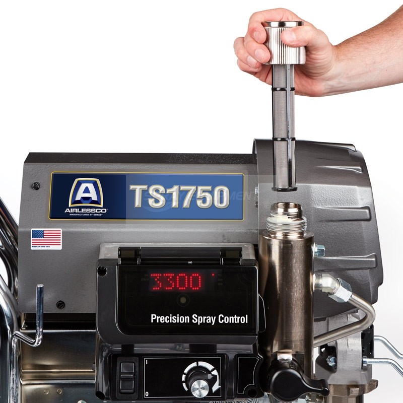 Paint sprayer hose reel clearance