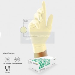 UniGloves GS0014 Latex Gloves Powder Free Large - Box 100