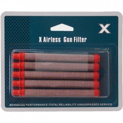 X Type Airless Pencil Filter - Push In - Red -  5 Pack